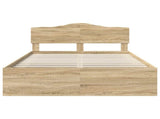 Bed Frame with Headboard Sonoma 140 x 190 cm Solid Pine Wood 3412900