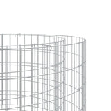 Gabion Fire Pit 50 cm Galvanised Iron 153558