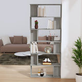 Book Cabinet/Room Divider Grey Sonoma 80x24x192 cm Engineered Wood 816060
