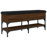 Shoe Bench Brown Oak 102x32x45 cm Engineered Wood 835181