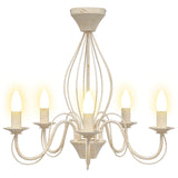 Chandelier E14 Metal Antique White 52 x 47 cm 42053774