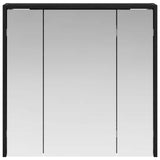 Bathroom Mirror Cabinet Black Oak 63.5 x 16 x 62.5 cm 889152