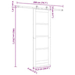 Sliding Door Set ORKDAL Natural and white 73.5 x 198.5 cm 3333410