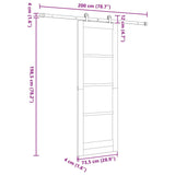 Sliding Door Set ORKDAL Natural and white 73.5 x 198.5 cm 3333410