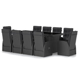 11 Piece Garden Dining Set with Cushions Black Poly Rattan 3095274