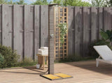 Outdoor Shower Grey 50x55x224 cm Poly Rattan and Acacia Wood 368207