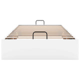 Ottoman Bed Frame without Mattress White Single Faux Leather 3310828