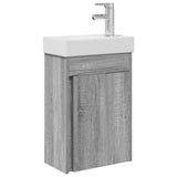 Bathroom Vanity Unit with Tap Grey Sonoma 40.5 x 22.5 x 62 cm 889526