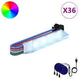 LED Strip 12 pcs Black and Multicolour 1745 mm 3429139