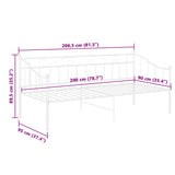 Sofa Bed Frame White Powder-coated metal Single 324774