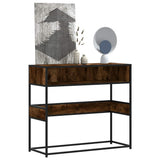 Console Table Smoked Oak 90x35x80 cm Engineered Wood 849171