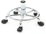 Round Shape Adjustable Salon Stool with Back Black 28184320