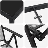 Garden Dining Set 5 pcs Anthracite Powder-Coated Steel 3379290