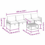 Garden Sofa Set Anthracite Steel 3378965