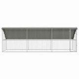 Dog Kennel 3 pcs Silver 6 x 2 x 2 m Galvanised steel 3368329