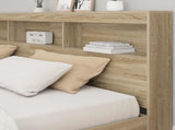 Storage Headboard with Shelf Sonoma Oak 180 cm Engineered Wood 3335511