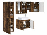 Bathroom Cabinet Set 5 pcs Smoked Oak 50 x 14.5 x 70 cm 3407323