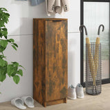 Shoe Cabinet Smoked Oak 30x35x100 cm Engineered Wood 817105