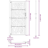 Garden Gate 100x200 cm Weathering Steel Trace Design 4100988