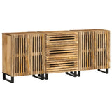 Sideboards 3 pcs 60x34x75 cm Solid Wood Rough Mango 3217079