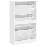 Shoe Cabinet White 63x24x103 cm Engineered Wood 342550