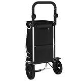 Shopping Trolley Black 36.5 x 46.5 x 100.5 cm Oxford fabric 42002334