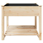 Garden Planter Beige 90 x 90 x 76.5 cm Solid fir wood 42006578