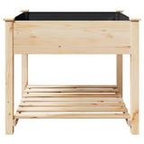 Garden Planter Beige 90 x 90 x 76.5 cm Solid fir wood 42006578