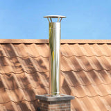 Chimney Extension Silver 35 x 35 x 132 cm Stainless steel 42008453