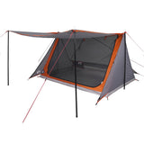 Camping Tent 2-Person Grey and Orange Waterproof 94531