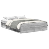 Bed Frame without Mattress Grey Sonoma 135x190 cm Double Double 3203913