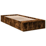 Bed Frame without Mattress Smoked Oak 75x190 cm Small Single 3280626