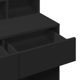 Dressing Table with LED Black 80x41x134.5 cm 848186