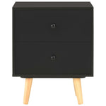 ZNTS Bedside Cabinets 2 pcs Black 40x30x50 cm Solid Pinewood 285225