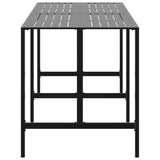Bar Table Black 200x100x110 cm Powder-coated Steel 3301419