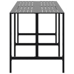 ZNTS Bar Table Black 200x100x110 cm Powder-coated Steel 3301419