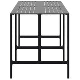 ZNTS Bar Table Black 200x100x110 cm Powder-coated Steel 3301419