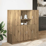 3 Piece Kitchen Cabinet Set Artisian Oak Engineered Wood 3324159