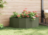 Planter Olive Green 120 x 60 x 50 cm Steel 883706