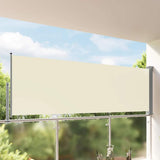 Patio Retractable Side Awning 120 x 300 cm Cream 45188