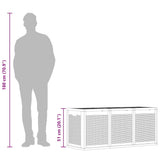 Garden Storage Box Grey PP Rattan 270 L 364061