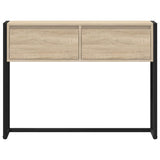 End Table with Drawer Sonoma 100 x 36 x 75 cm Engineered Wood 886697