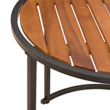 Coffee Table Set 2 pcs Natural and Black 55 x 55 x 45 cm 42026684