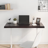 Table Top Dark Brown 100x50x cm Treated Solid Wood Live Edge 364017