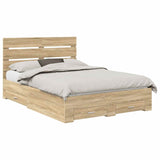 Bed Frame with Drawer Sonoma Oak 140 x 190 cm Engineered Wood 3411974