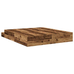 Storage Bed Frame with Drawer Old wood 236.5 x 200 x 31.5 cm 3335627