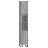 3 Piece Bathroom Furniture Set Grey Sonoma Engineered Wood 3190235