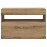TV Cabinets with LED Lights 2 pcs Artisan Oak Engineered Wood 856312