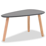 244732 Coffee Table Set 2 Pieces Solid Pinewood Black