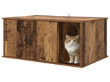 Cat House Old Wood 85 x 55 x 50 cm Engineered Wood 8000741